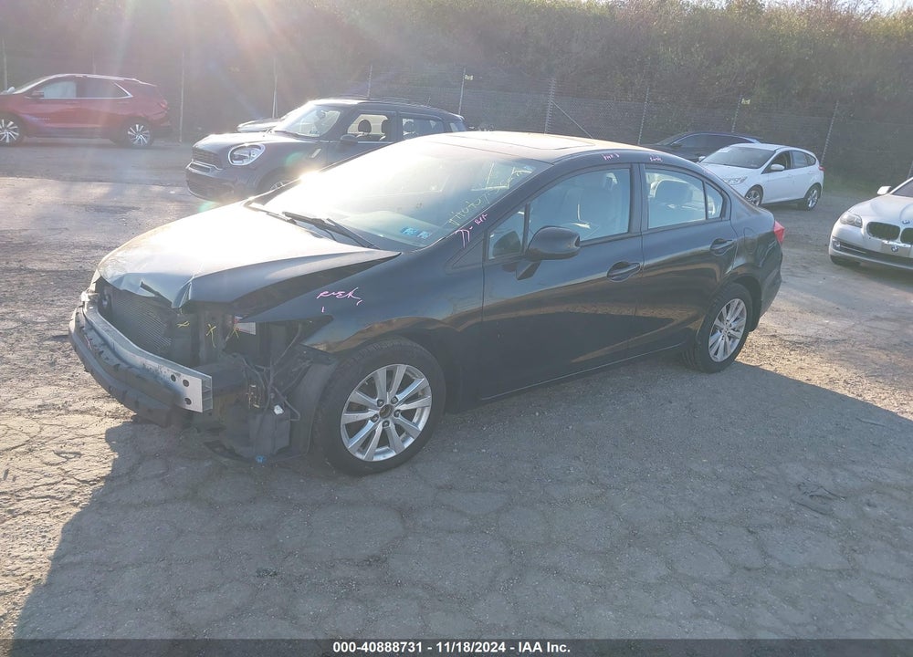 2012 HONDA CIVIC EX VIN: 19XFB2F88CE364191