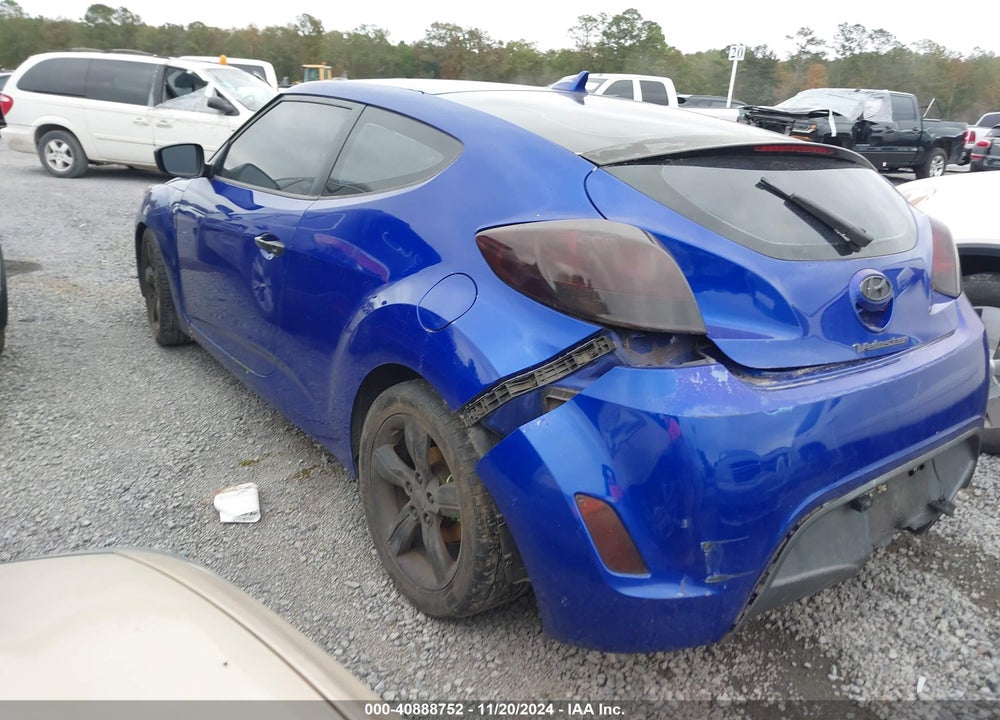 2012 HYUNDAI VELOSTER BASE W/GRAY VIN: KMHTC6AD6CU036938
