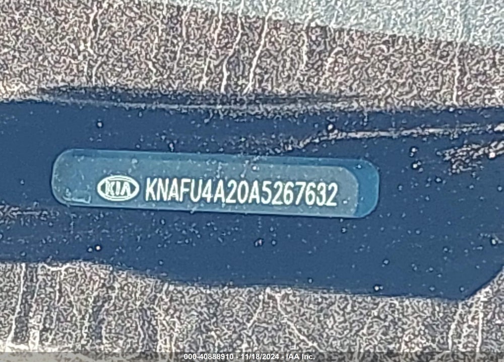 2010 KIA FORTE EX VIN: KNAFU4A20A5267632