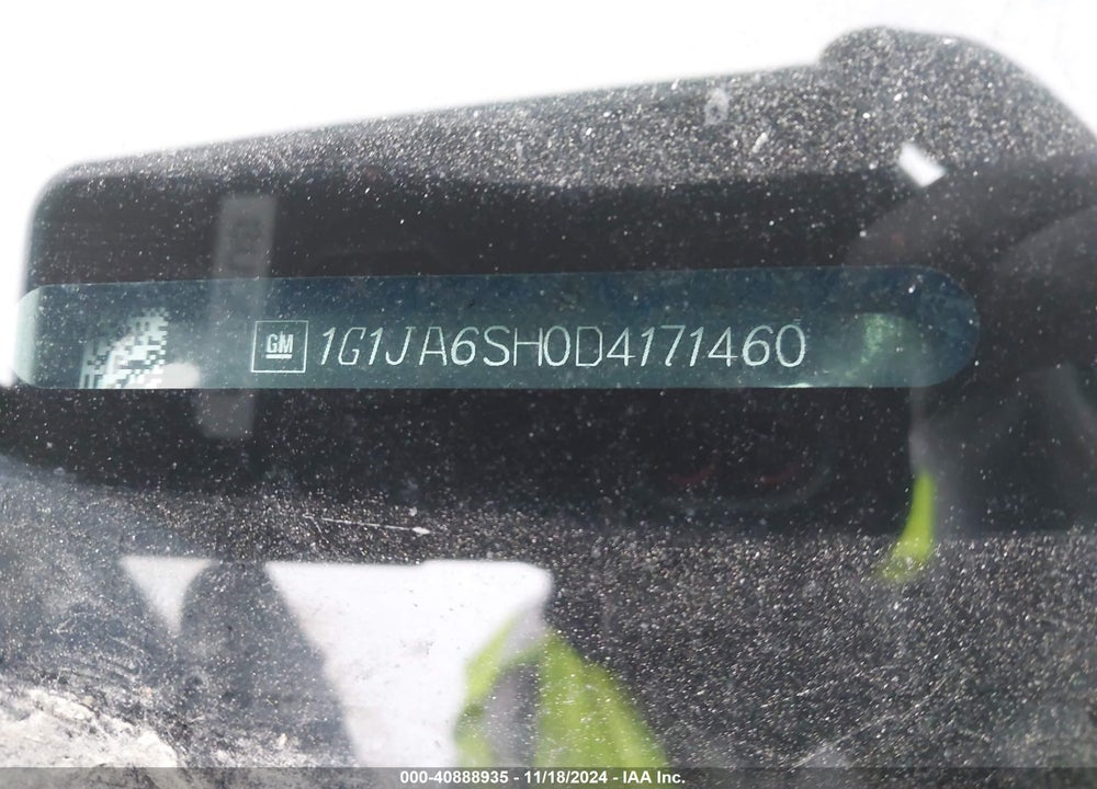 2013 CHEVROLET SONIC VIN: 1G1JA6SH0D4171460