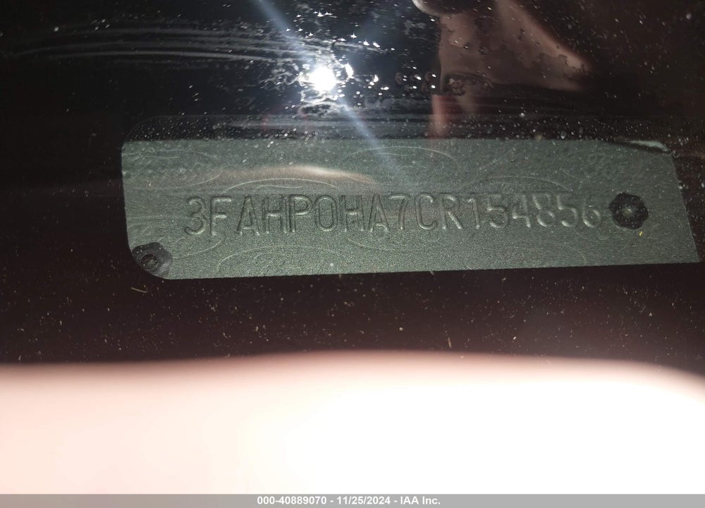 2012 FORD FUSION SE VIN: 3FAHP0HA7CR154856