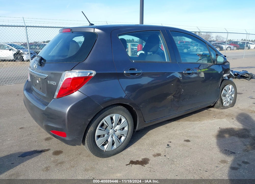 2014 TOYOTA YARIS L (TMMF PLANT) VIN: VNKKTUD37EA005555