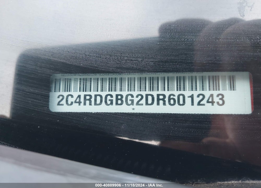 2013 DODGE GRAND CARAVAN SE VIN: 2C4RDGBG2DR601243
