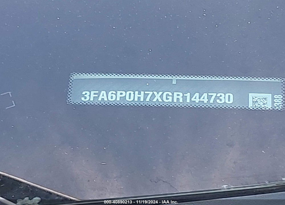 2016 FORD FUSION SE VIN: 3FA6P0H7XGR144730