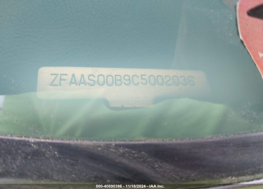 1982 FIAT 124 SPIDER VIN: ZFAAS00B9C5002036