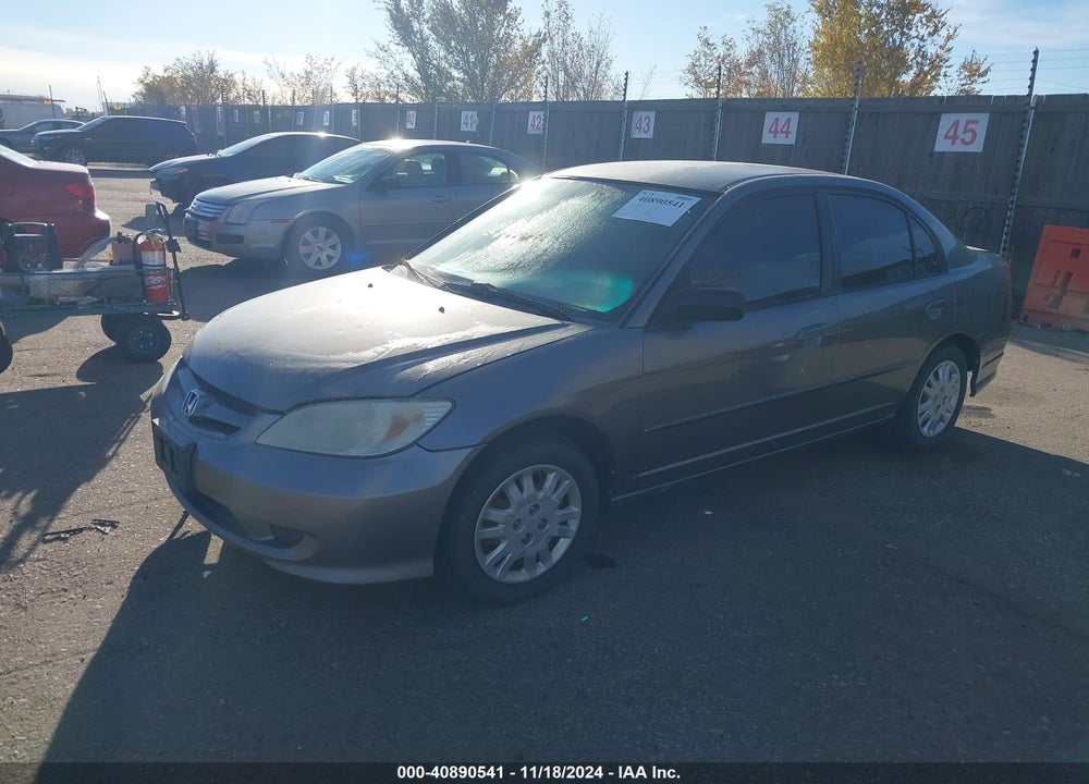2005 HONDA CIVIC LX VIN: 2HGES16655H555824