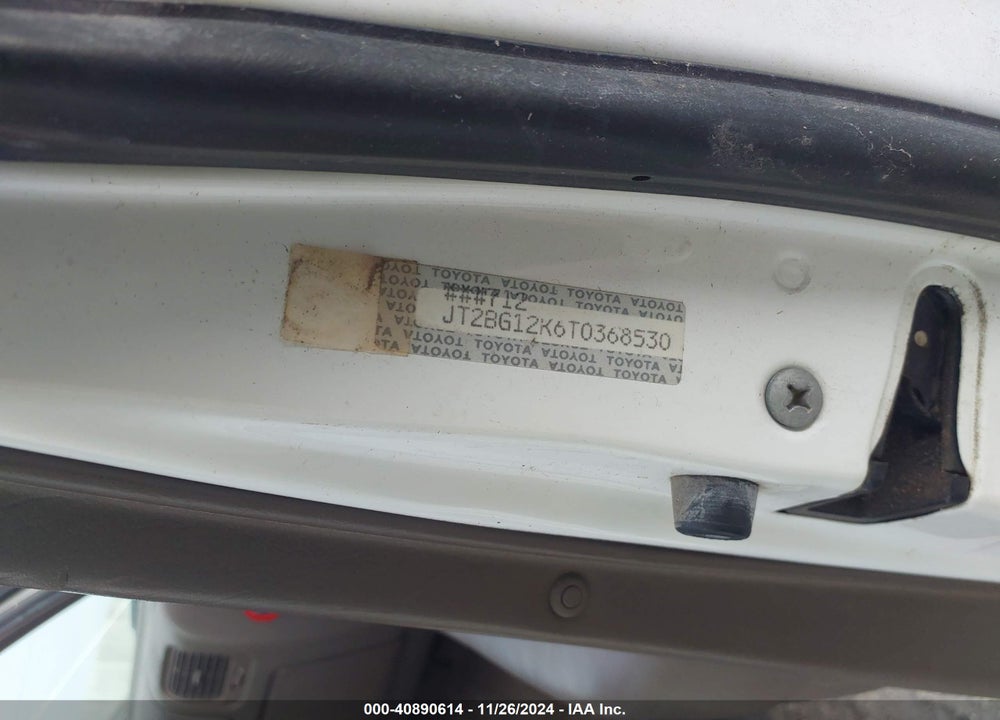 1996 TOYOTA CAMRY DX/LE/XLE VIN: JT2BG12K6T0368530