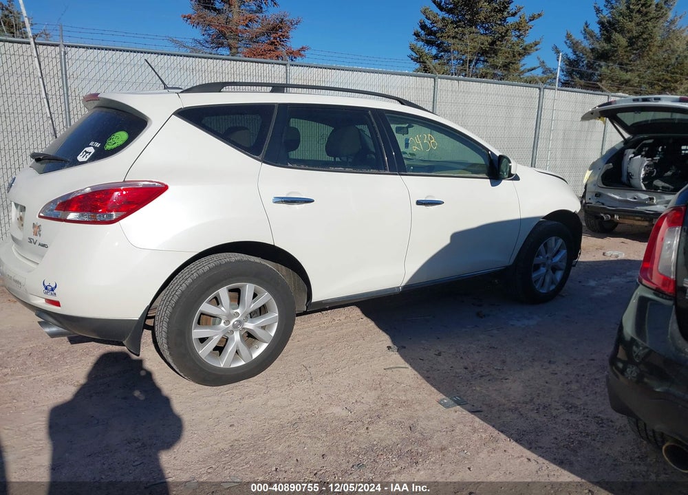 2012 NISSAN MURANO SV VIN: JN8AZ1MW7CW227433