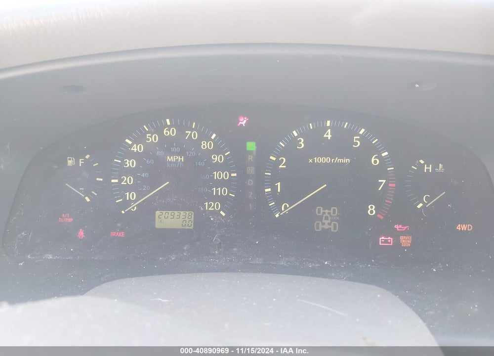 2001 INFINITI QX4 LUXURY VIN: JNRDR07Y61W105160