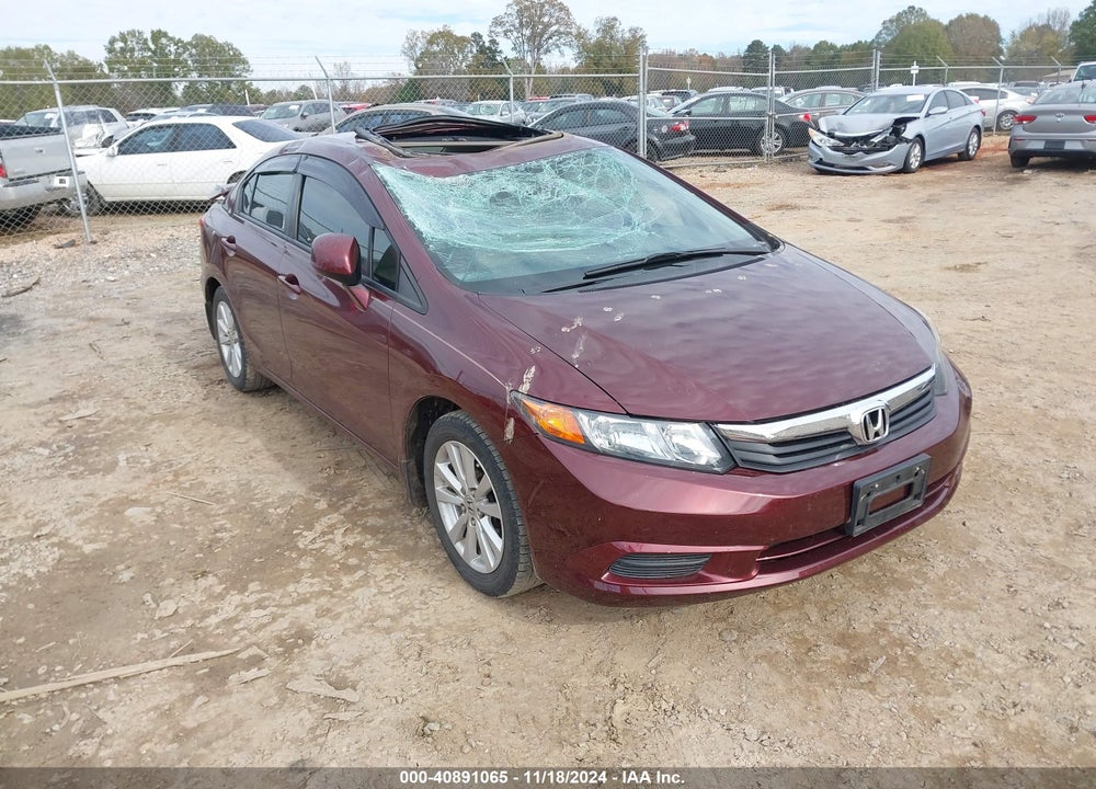 2012 HONDA CIVIC EX-L VIN: 2HGFB2F91CH505505
