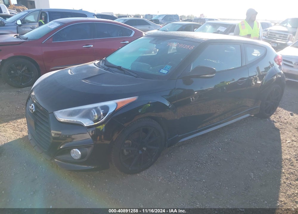 2014 HYUNDAI VELOSTER TURBO W/BLUE VIN: KMHTC6AEXEU210117