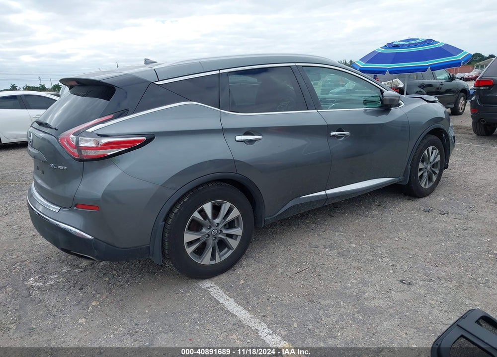 2015 NISSAN MURANO SL VIN: 5N1AZ2MH4FN222621