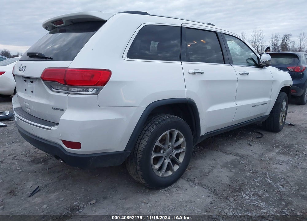 2015 CHEROKEE JEEP GRAND  LIMITED VIN: 1C4RJFBGXFC129002