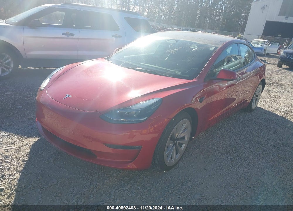 2022 TESLA MODEL 3 LONG RANGE DUAL MOTOR ALL-WHEEL DRIVE VIN: 5YJ3E1EB3NF187015