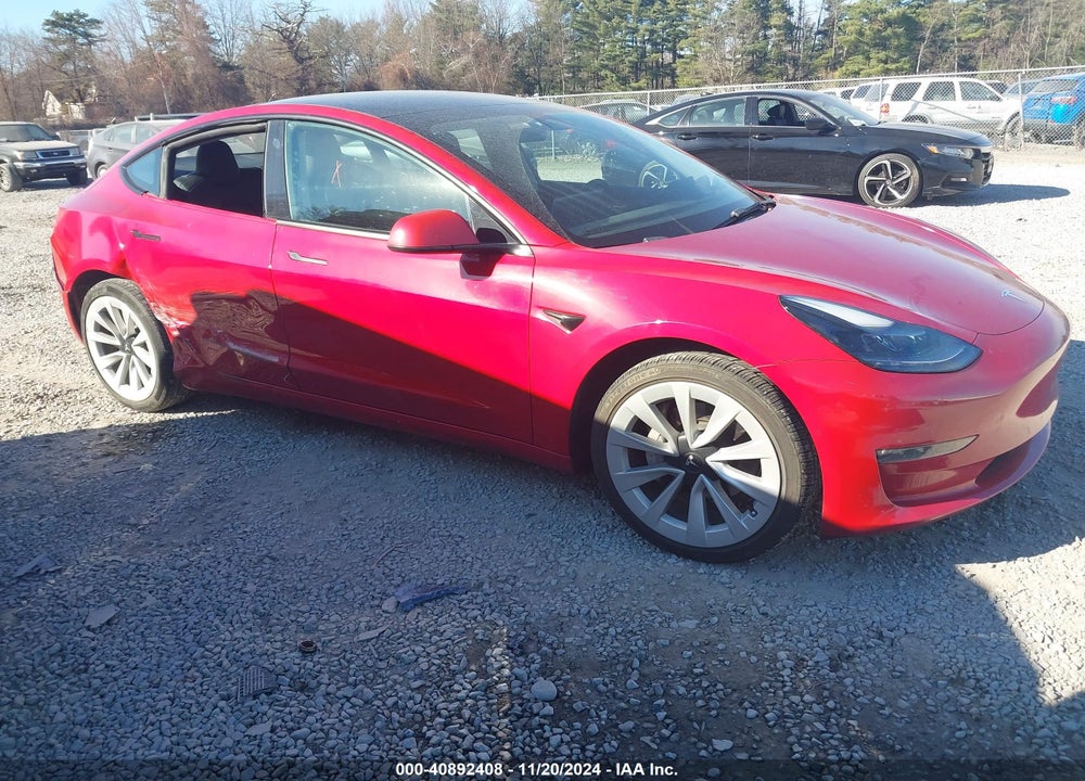 2022 TESLA MODEL 3 LONG RANGE DUAL MOTOR ALL-WHEEL DRIVE VIN: 5YJ3E1EB3NF187015