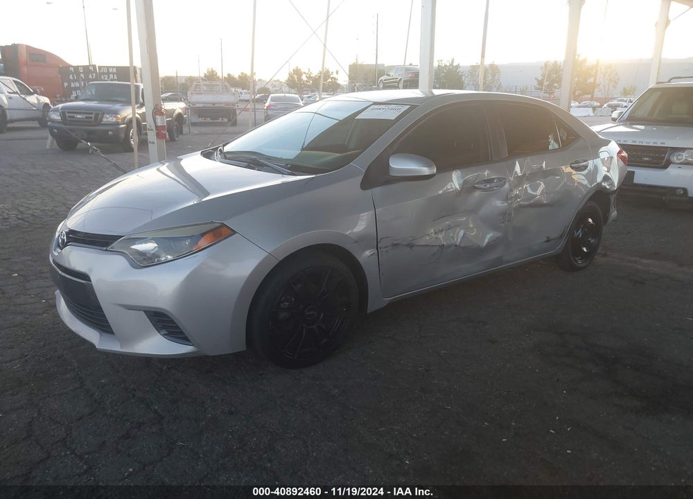 2016 TOYOTA COROLLA LE VIN: 2T1BURHEXGC605967