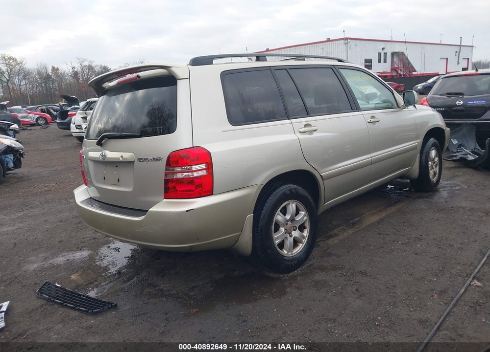 2002 TOYOTA HIGHLANDER V6 VIN: JTEHF21A820052527