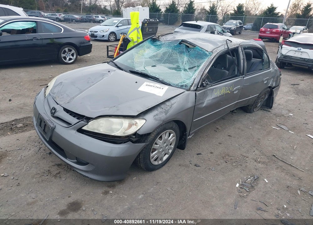 2004 HONDA CIVIC LX VIN: 1HGES165X4L021968