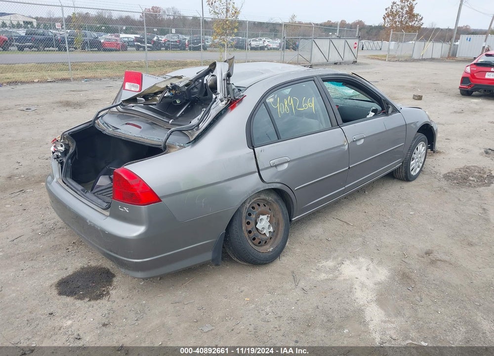 2004 HONDA CIVIC LX VIN: 1HGES165X4L021968