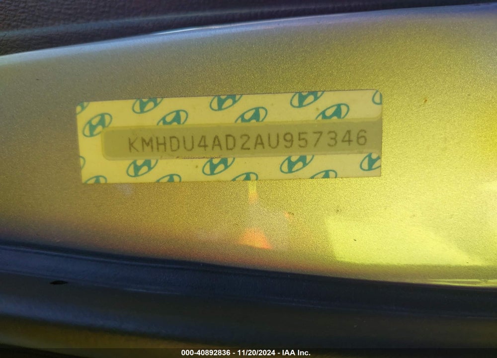 2010 HYUNDAI ELANTRA GLS VIN: KMHDU4AD2AU957346