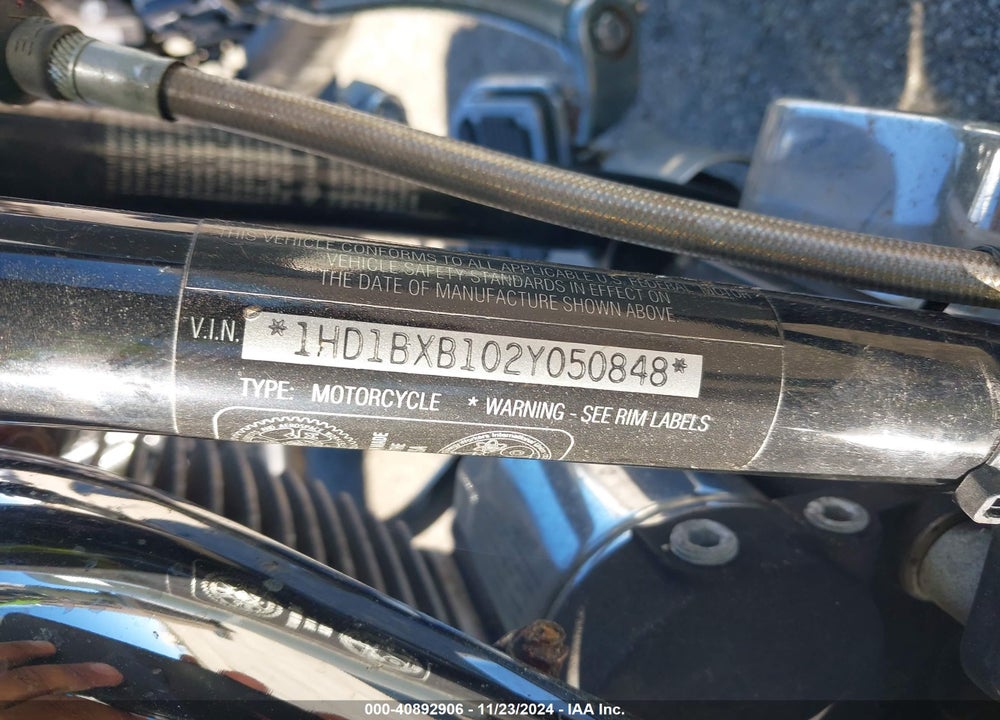 2002 HARLEY-DAVIDSON FLSTFI VIN: 1HD1BXB102Y050848