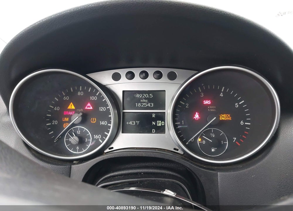 2007 MERCEDES-BENZ ML 350 4MATIC VIN: 4JGBB86EX7A183881