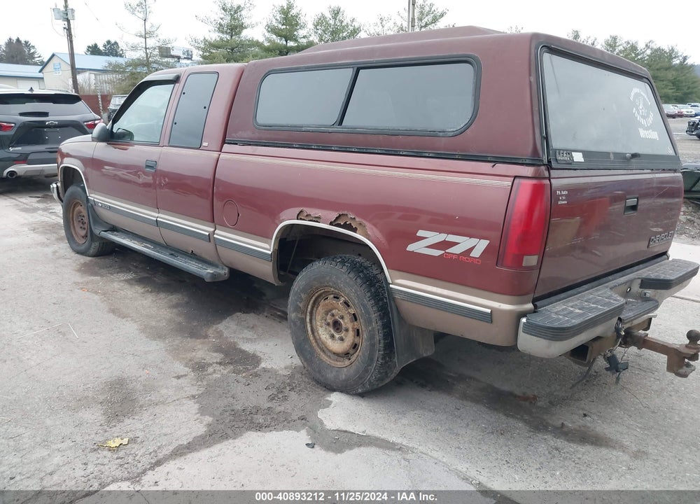 1998 CHEVROLET K1500 FLEETSIDE VIN: 2GCEK19RXW1107660