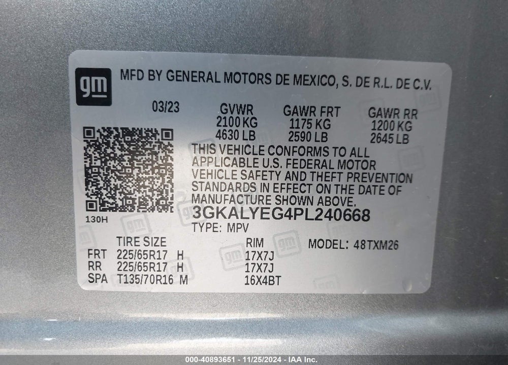 2023 GMC TERRAIN AWD AT4 VIN: 3GKALYEG4PL240668