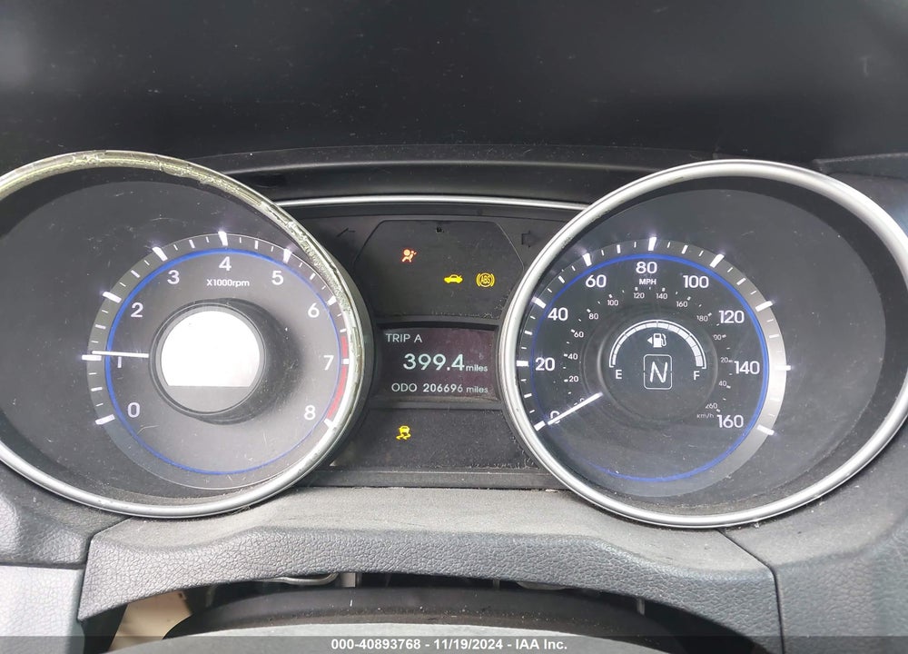 2011 HYUNDAI SONATA SE VIN: 5NPEC4AC6BH160662