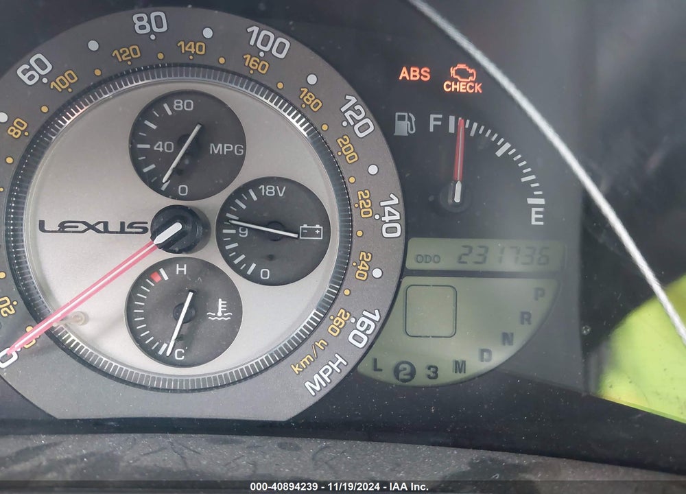 2001 LEXUS IS 300 VIN: JTHBD182610028149