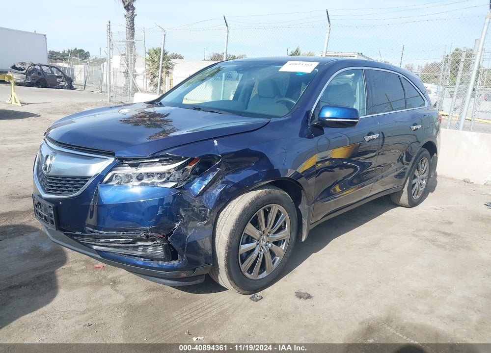 2014 ACURA MDX TECHNOLOGY PACKAGE VIN: 5FRYD4H44EB033774