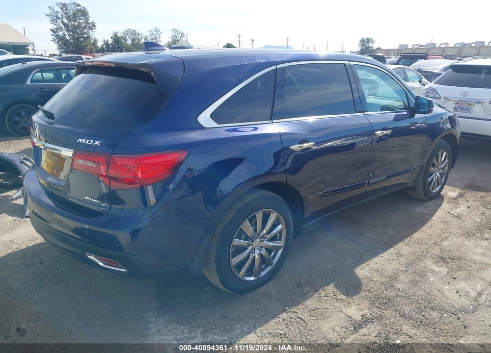2014 ACURA MDX TECHNOLOGY PACKAGE VIN: 5FRYD4H44EB033774
