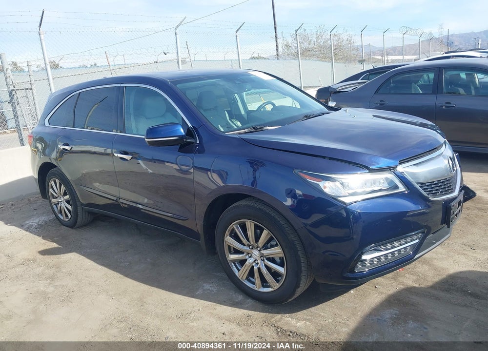 2014 ACURA MDX TECHNOLOGY PACKAGE VIN: 5FRYD4H44EB033774