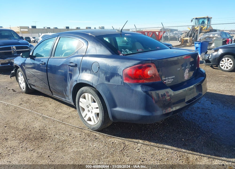 2013 DODGE AVENGER SE V6 VIN: 1C3CDZAG5DN766692