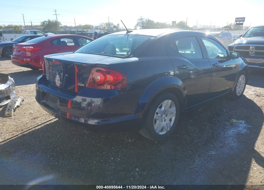 2013 DODGE AVENGER SE V6 VIN: 1C3CDZAG5DN766692