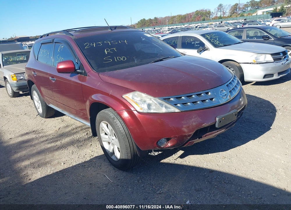 2007 NISSAN MURANO SL VIN: JN8AZ08W57W635200