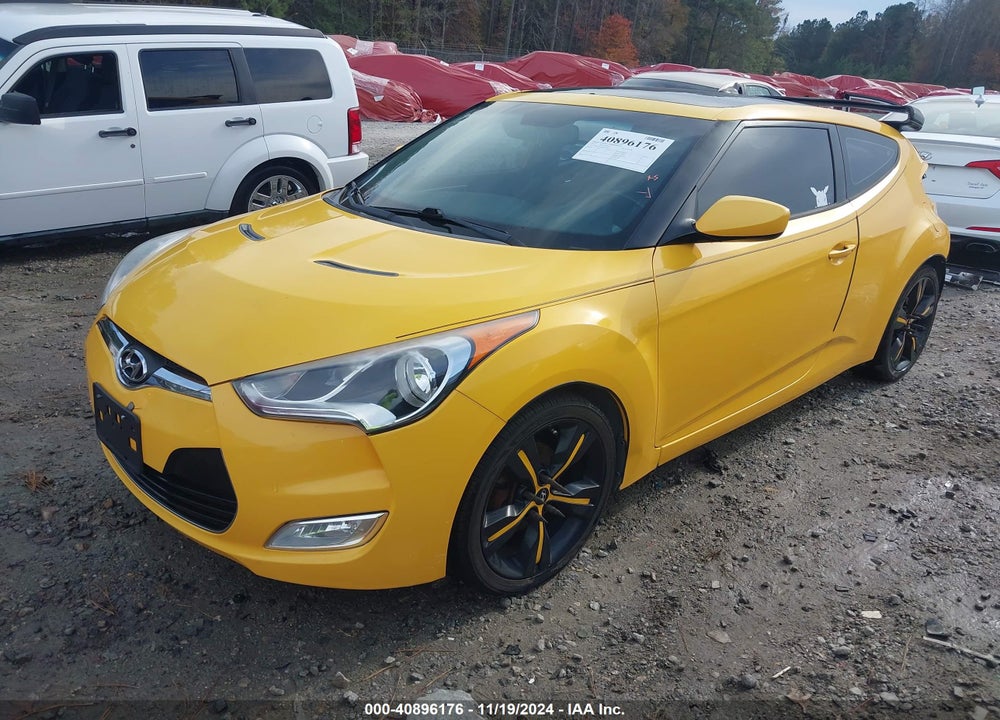2013 HYUNDAI VELOSTER BASE W/BLACK VIN: KMHTC6AD5DU109945