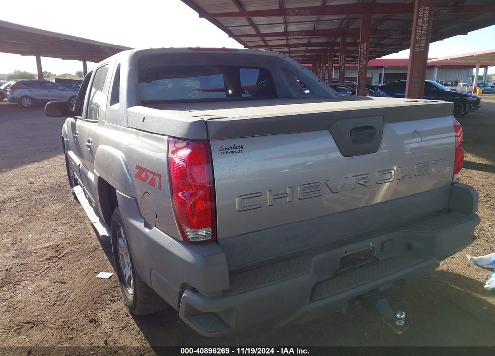 2002 CHEVROLET AVALANCHE 1500 VIN: 3GNEK13T42G133247