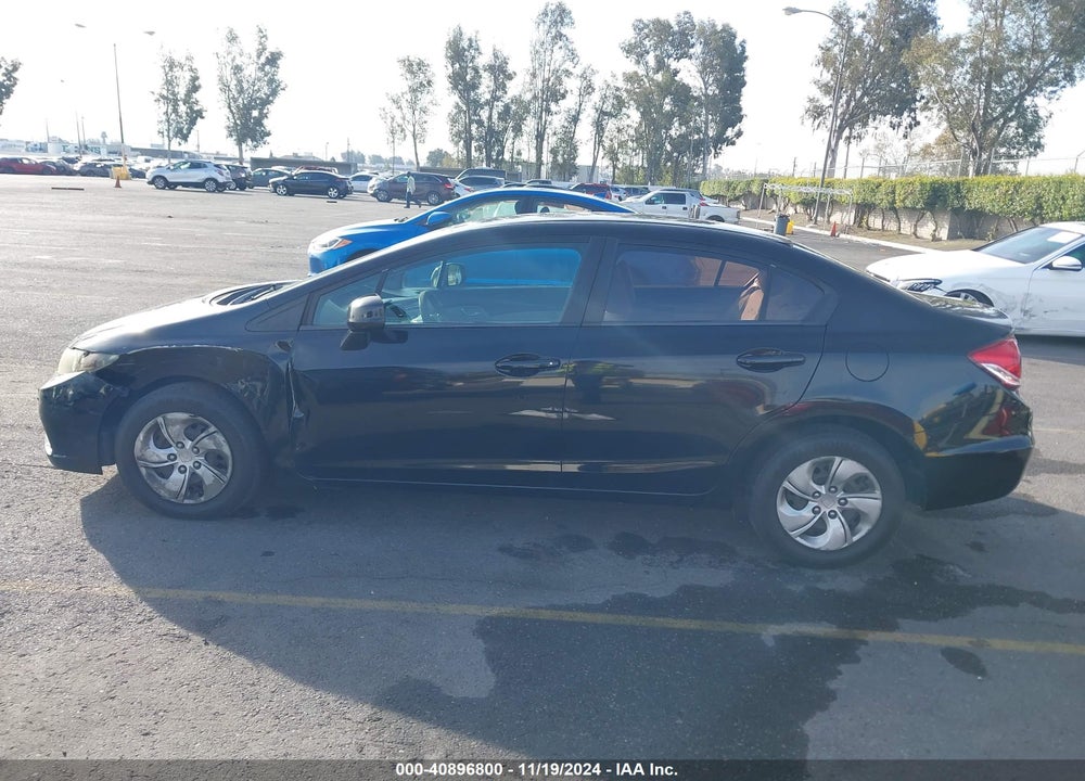 2013 HONDA CIVIC LX VIN: 19XFB2F51DE253053