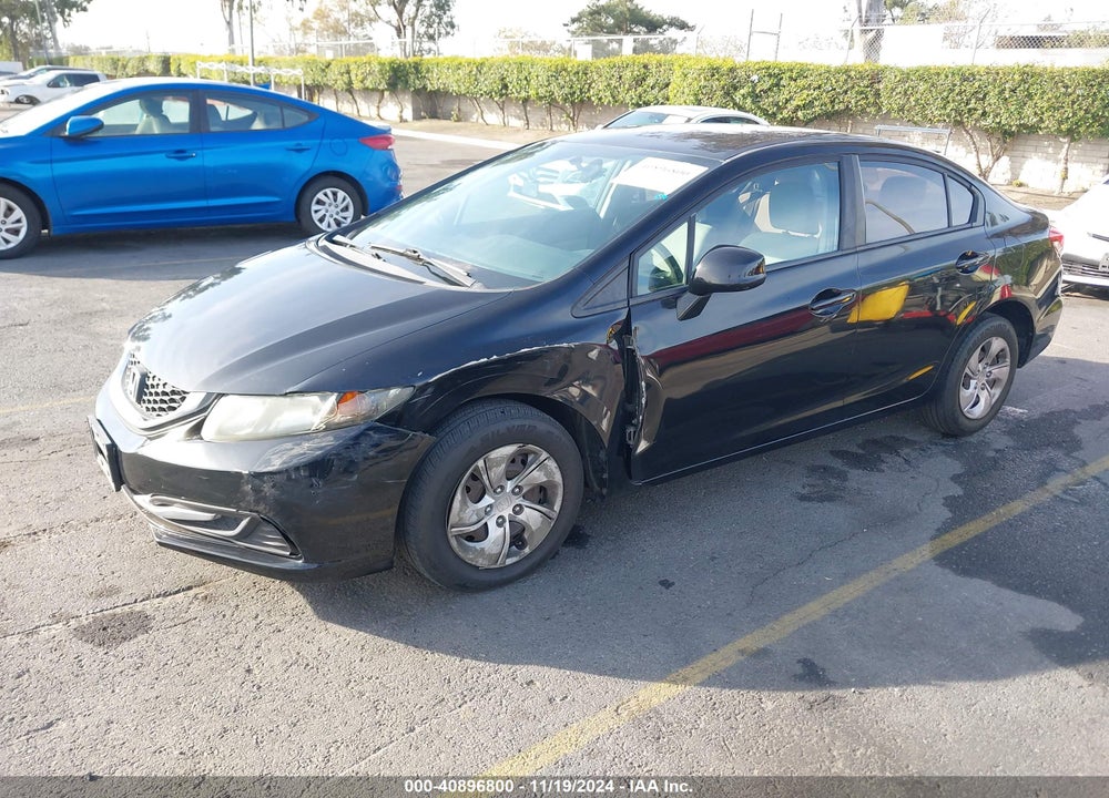 2013 HONDA CIVIC LX VIN: 19XFB2F51DE253053