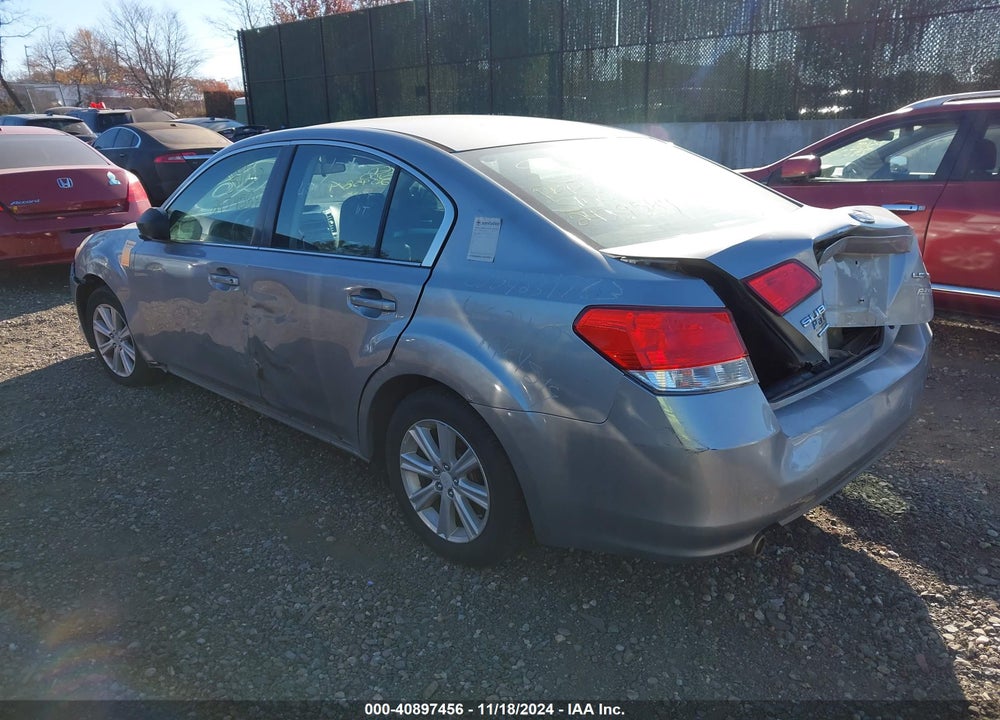 2011 SUBARU LEGACY 2.5I PREMIUM VIN: 4S3BMBC64B3212006