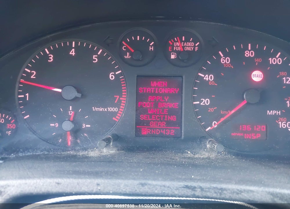 1999 AUDI A6 VIN: WAUBA34B1XN054078