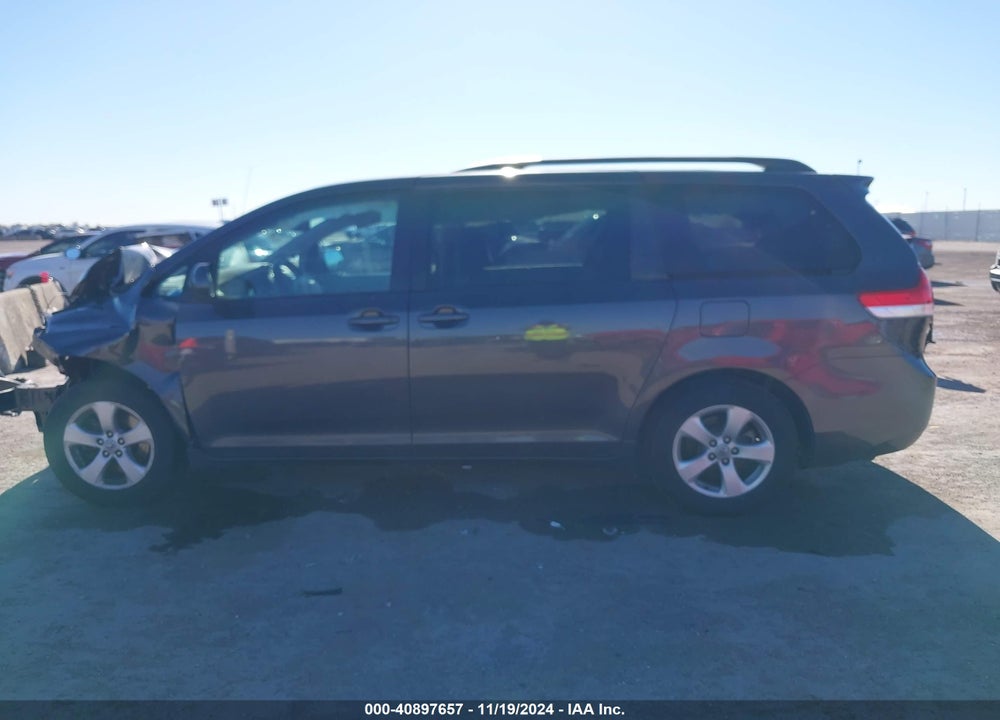2012 TOYOTA SIENNA LE V6 8 PASSENGER VIN: 5TDKK3DC6CS253592