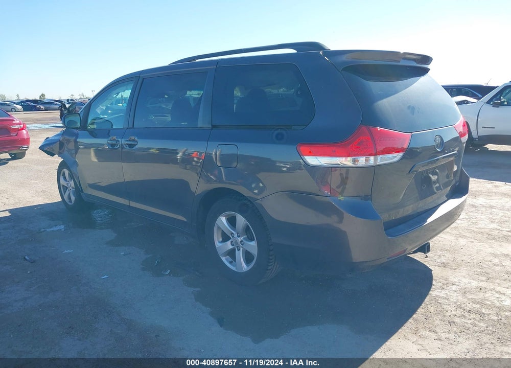 2012 TOYOTA SIENNA LE V6 8 PASSENGER VIN: 5TDKK3DC6CS253592