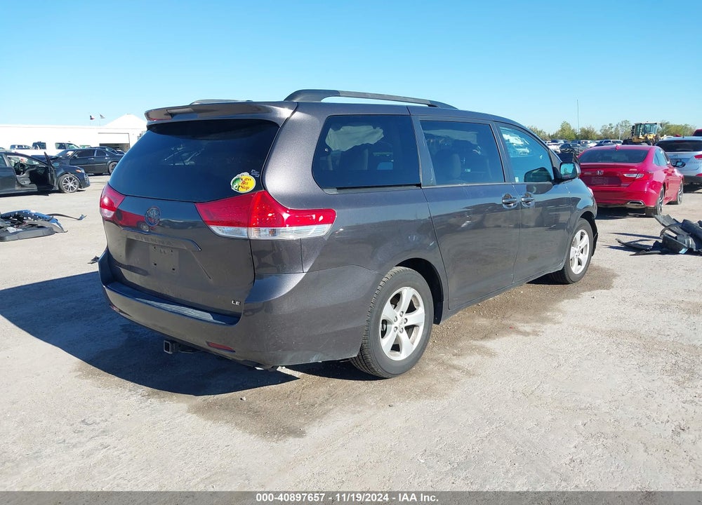 2012 TOYOTA SIENNA LE V6 8 PASSENGER VIN: 5TDKK3DC6CS253592