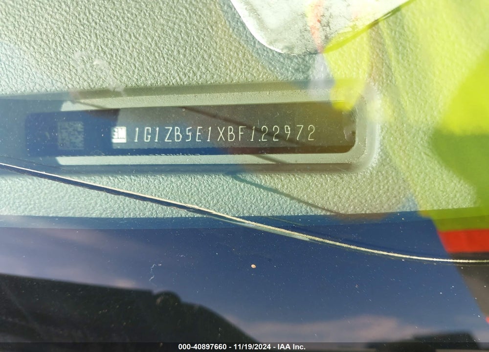 2011 CHEVROLET MALIBU LS VIN: 1G1ZB5E1XBF122972