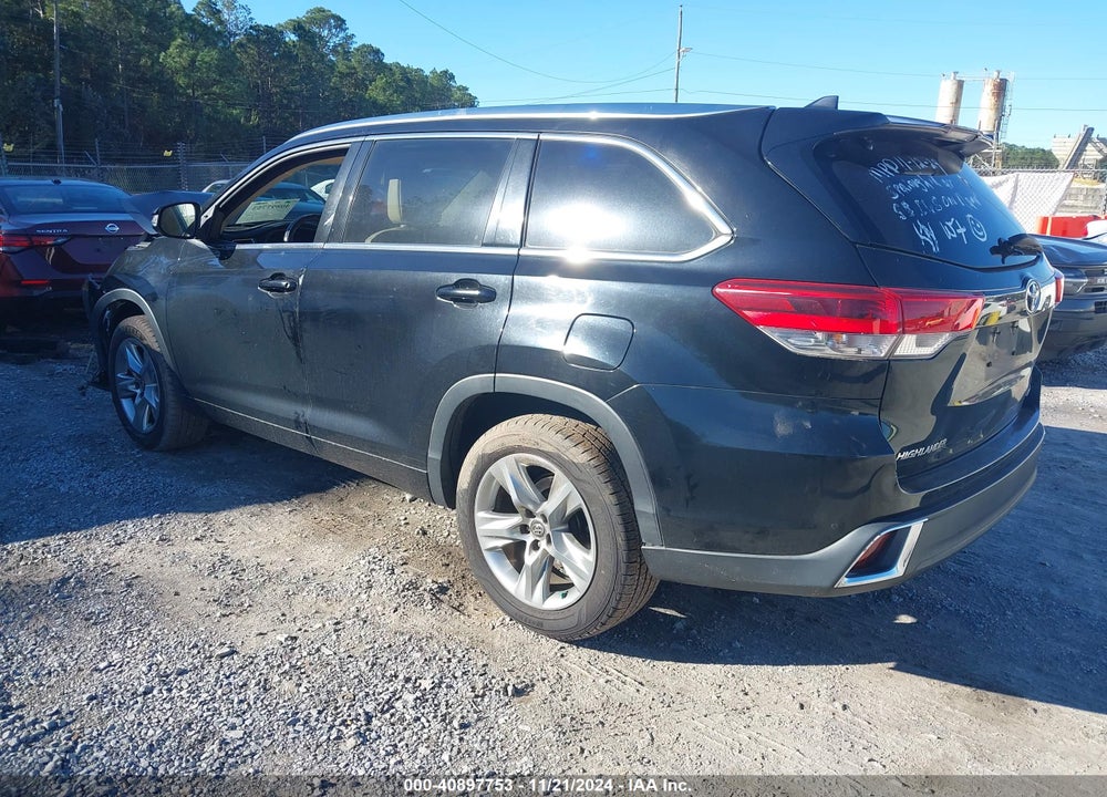 2017 TOYOTA HIGHLANDER LIMITED VIN: 5TDYZRFH7HS219976