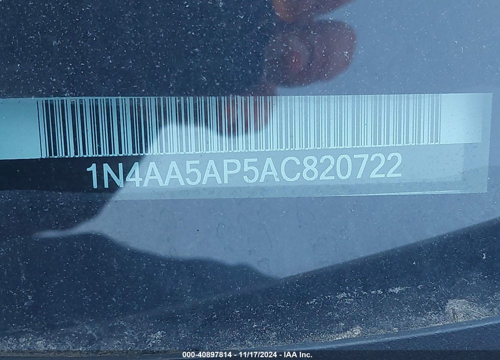 2010 NISSAN MAXIMA 3.5 SV VIN: 1N4AA5AP5AC820722