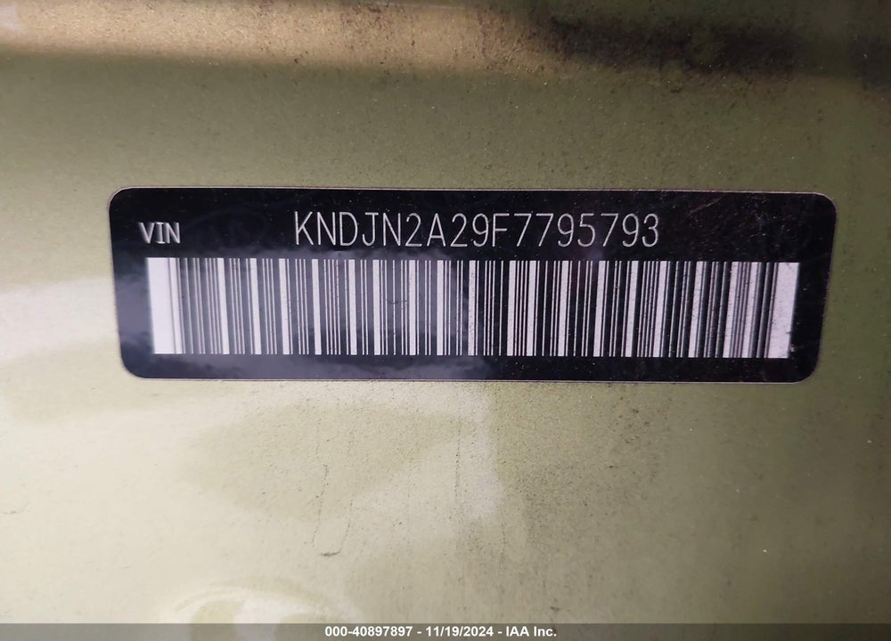 2015 KIA SOUL VIN: KNDJN2A29F7795793