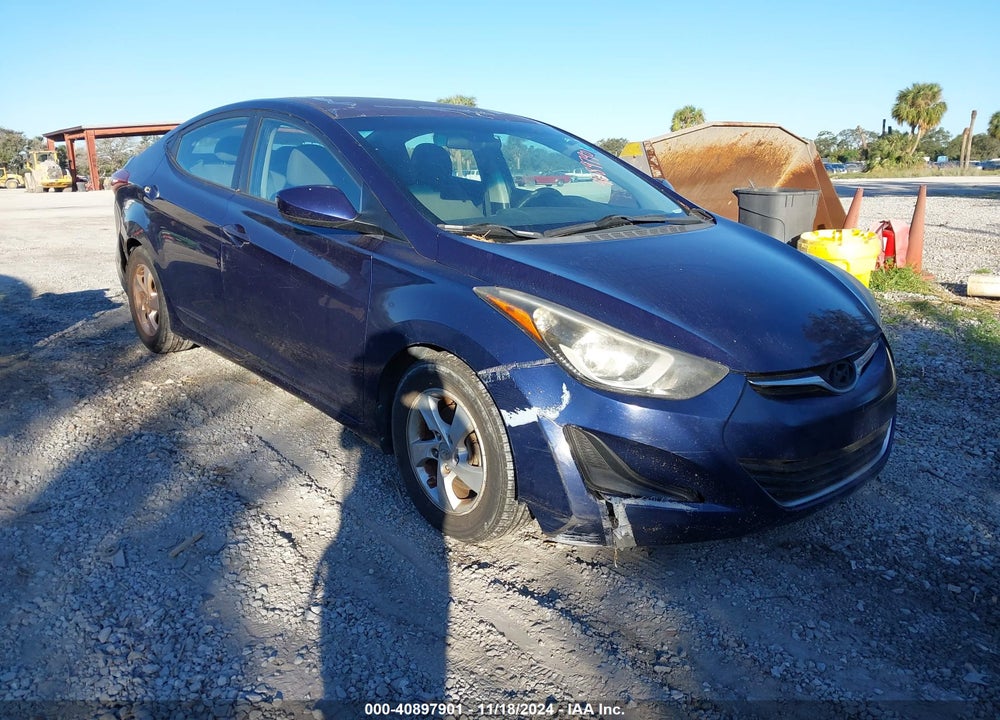 2014 HYUNDAI ELANTRA SE VIN: 5NPDH4AE1EH460077